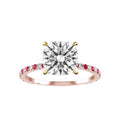 Cushion Lab-grown Diamond Bridal Ring — down