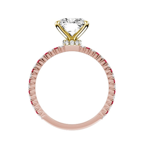 Cushion Lab-grown Diamond Bridal Ring — front