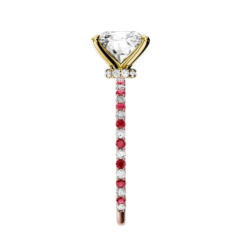 Cushion Lab-grown Diamond Bridal Ring — side